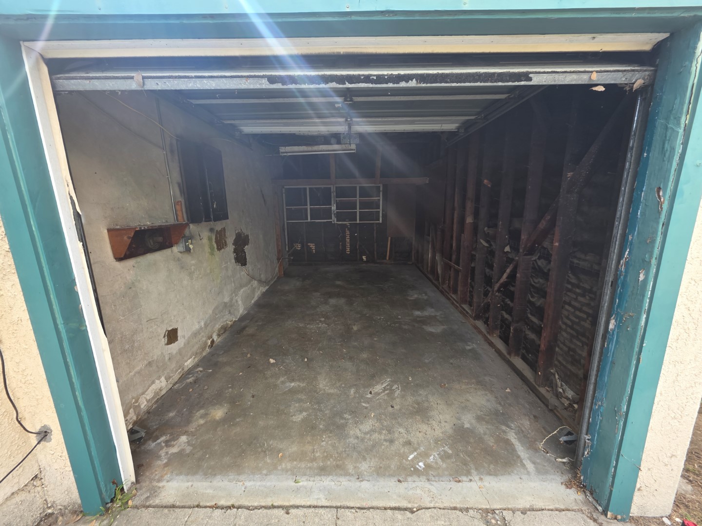 Attached garage interior