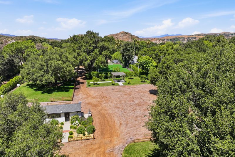Aerial, corral and residences