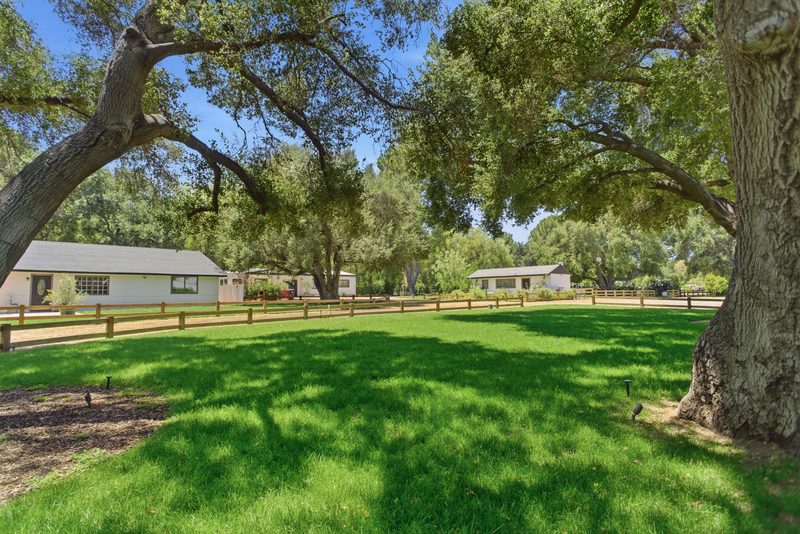 Second front yard toward the residences