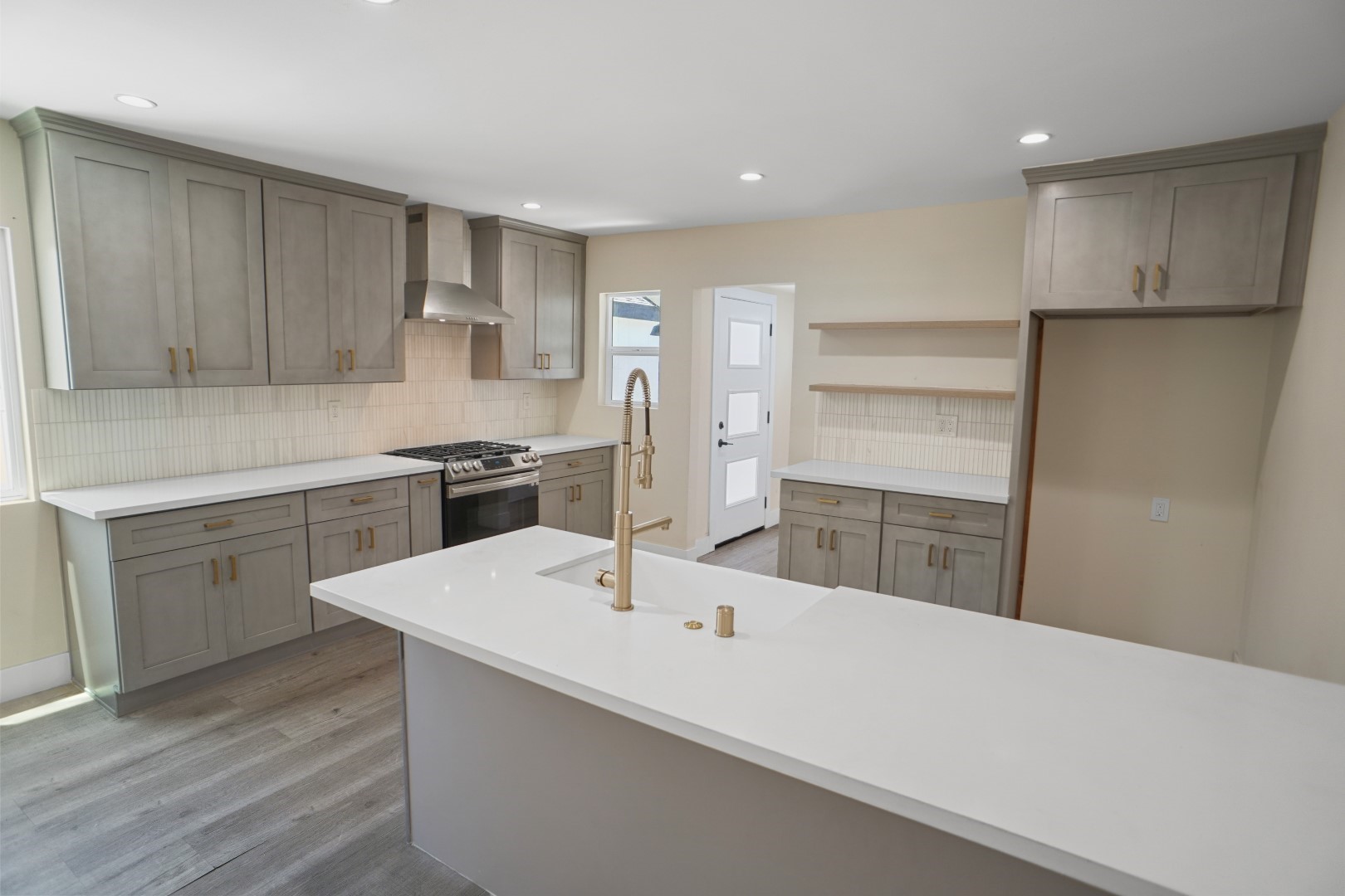 Custom kitchen with granite countertops